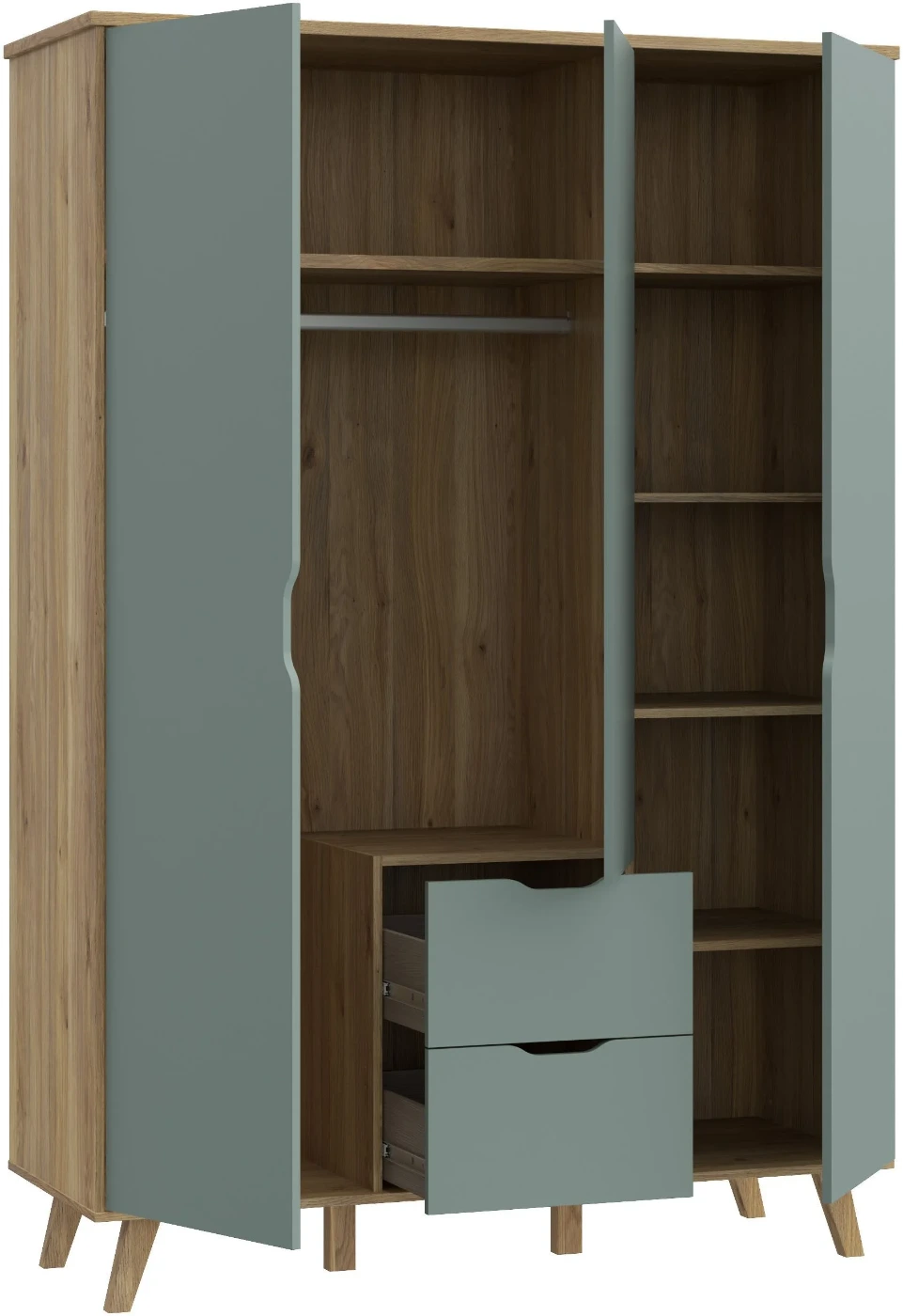 Armadietto Agave e Rovere, stile nordico, con cassetti Zenzero Shop