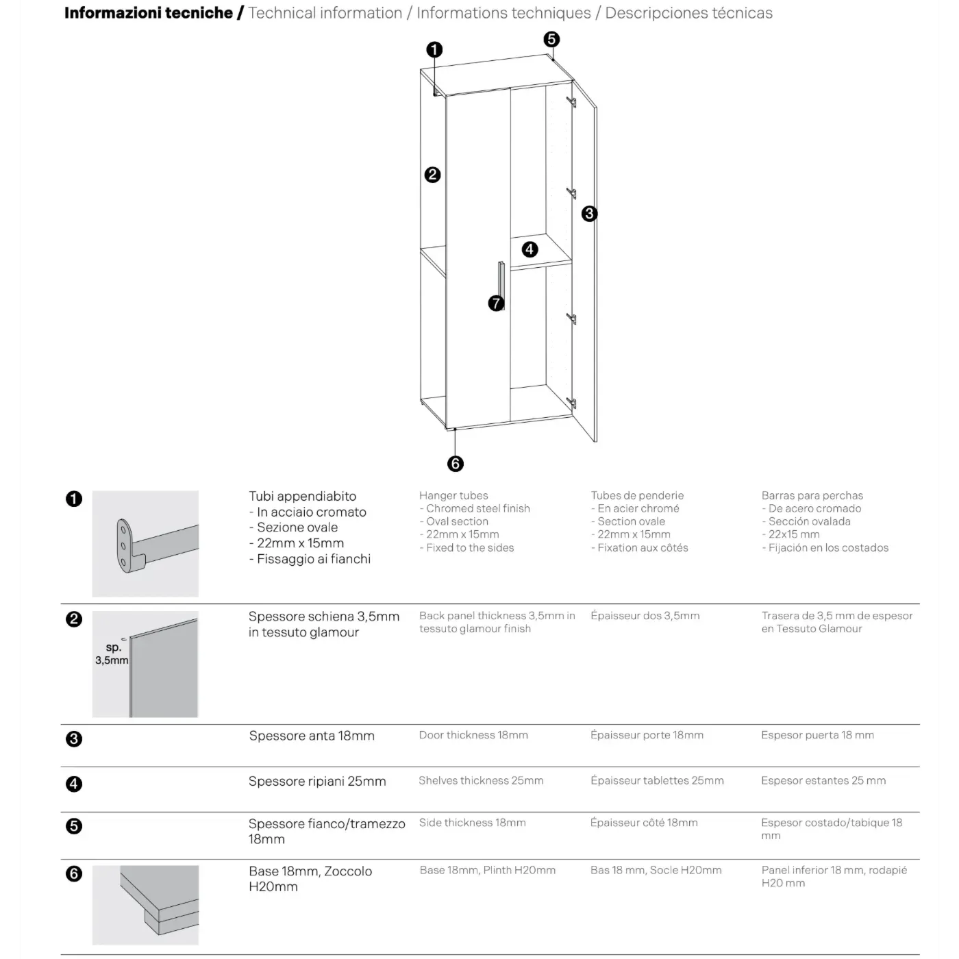 Camera matrimoniale con letto contenitore, Noce biondo e Bronzo