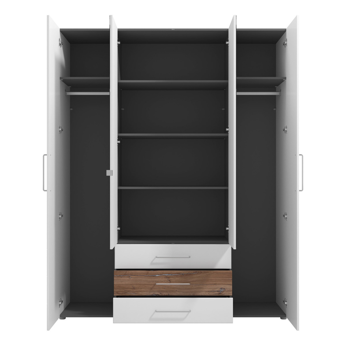 armadio moderno bicolore, ante batteni