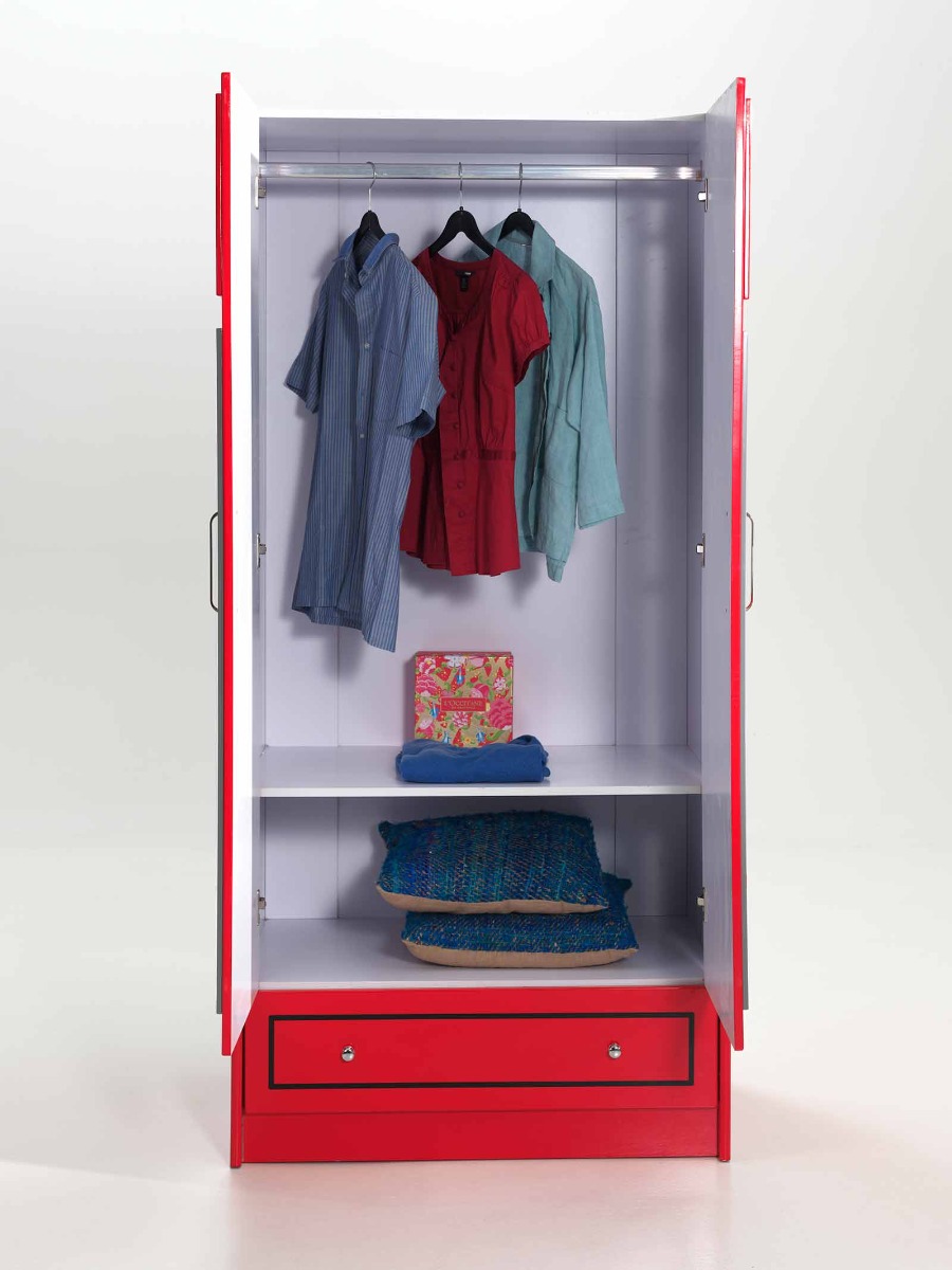 Lettino castello design bus londinese, Rosso, Grigio e Nero, a prezzo scontato