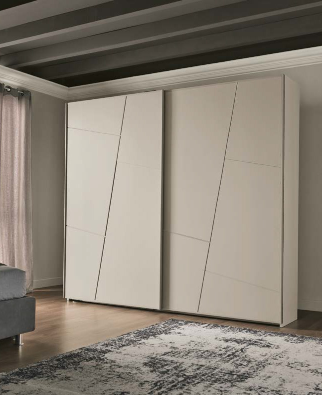 Armadio scorrevole 2 ante, finitura Cachemire