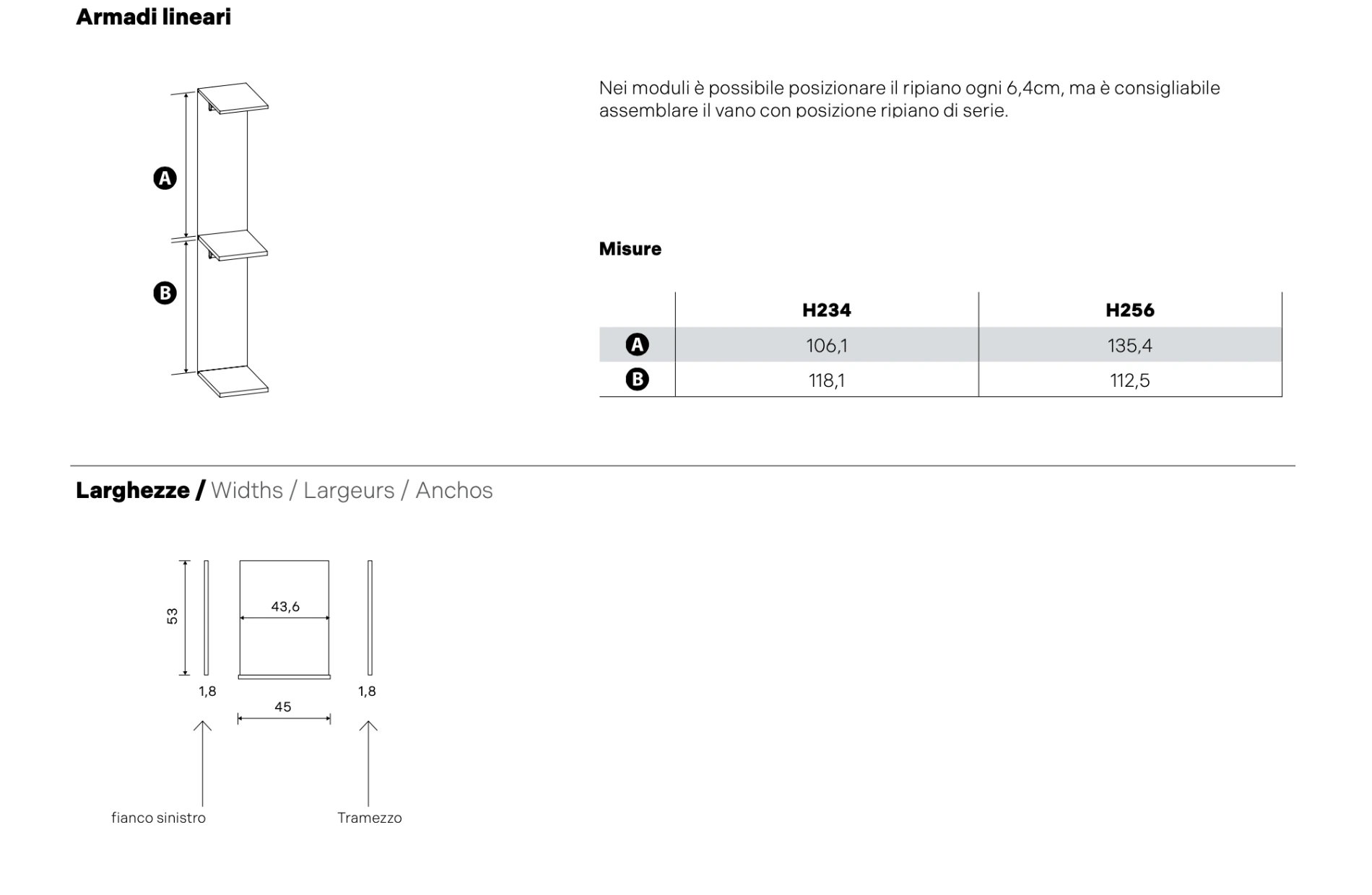 Armadio a ponte 6 ante, Agave e Noce biondo, L.320