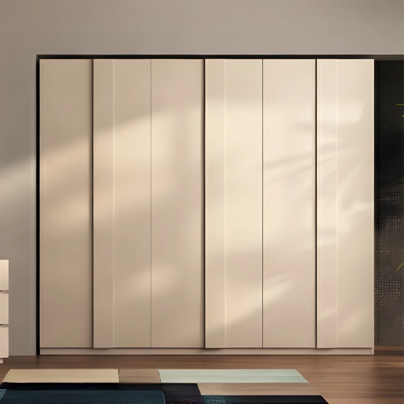 Armadio battente 6 ante, finitura Cashmere, L.273 H.240