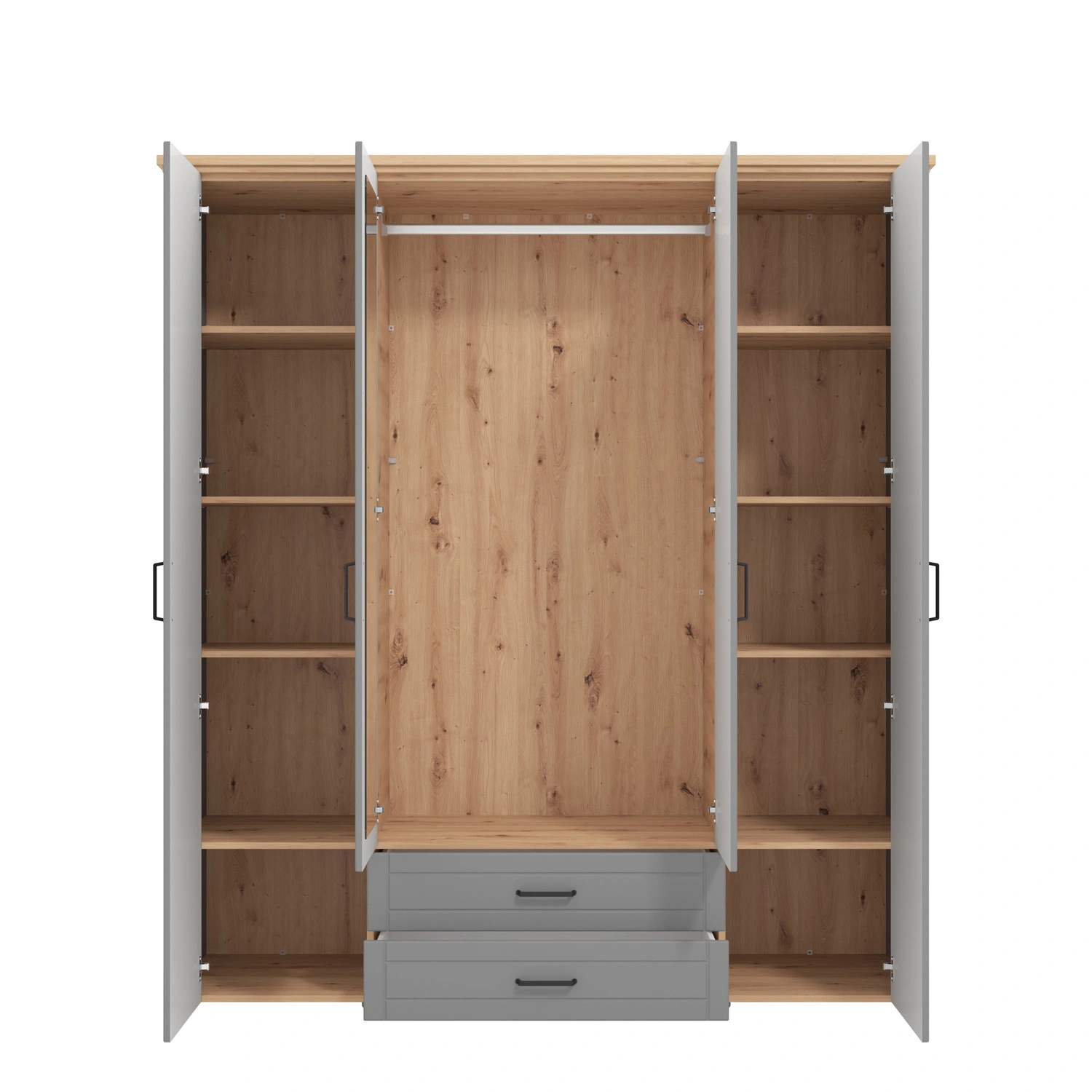 armadio grafite e rovere