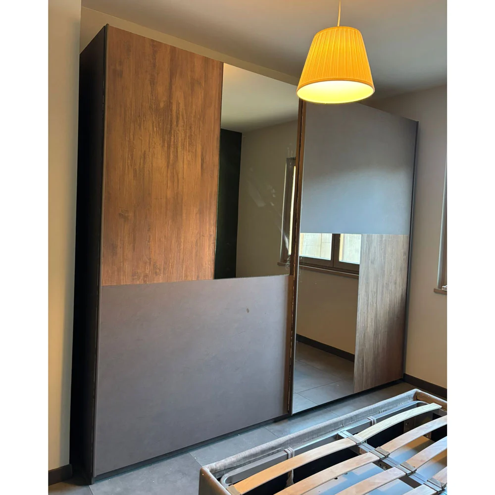 Armadio scorrevole Bronzo e Mercure con specchi bronzati Zenzero Shop