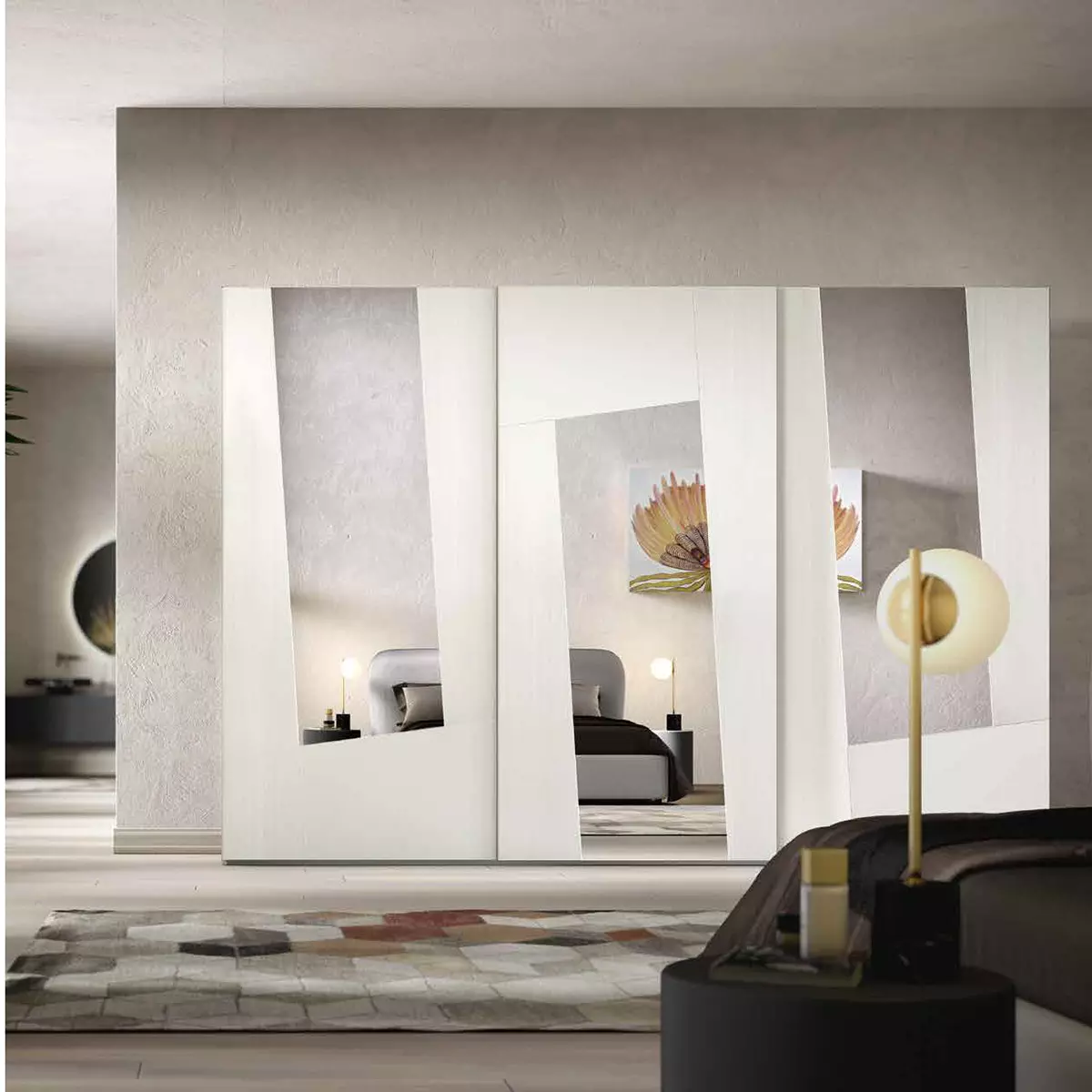 armadio materico bianco frassino