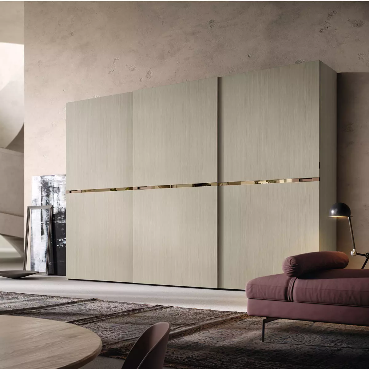 armadio scorrevole frassinato cenere