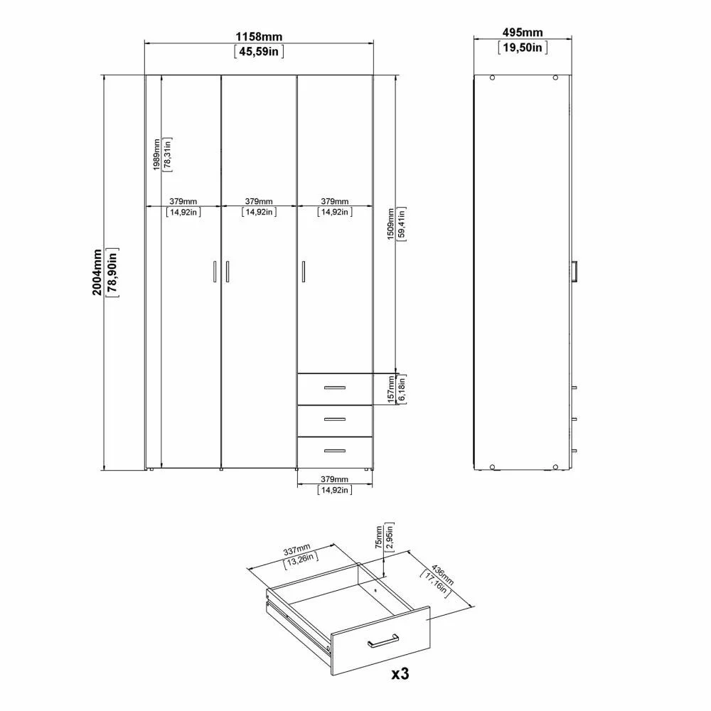 armadio bianco lucido 