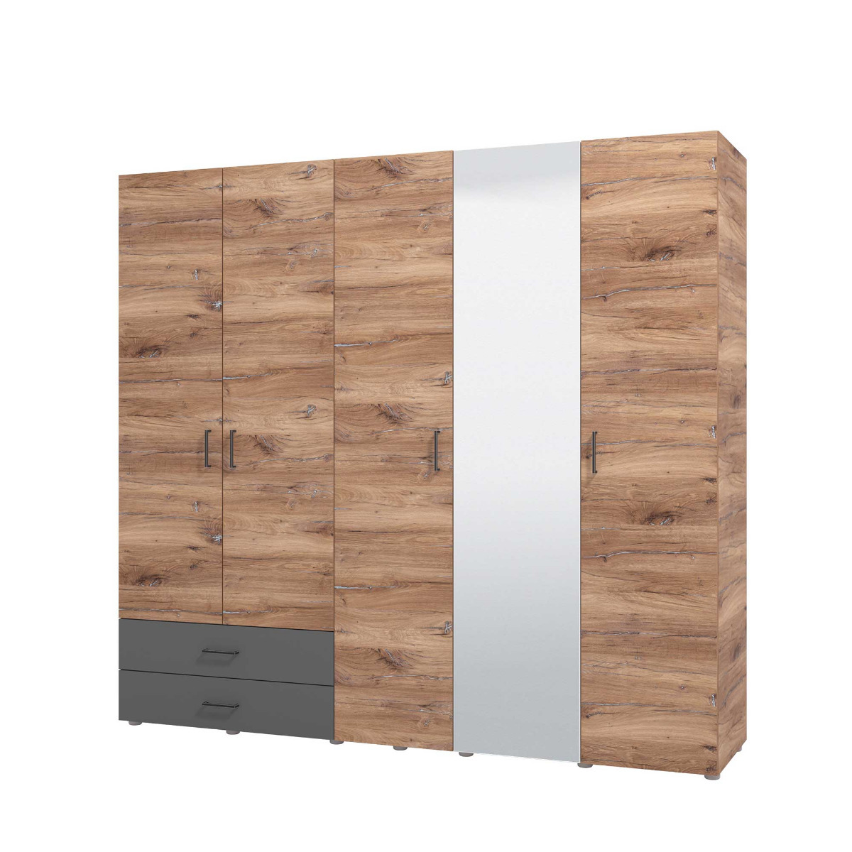 armadio moderno bicolore, ante battenti