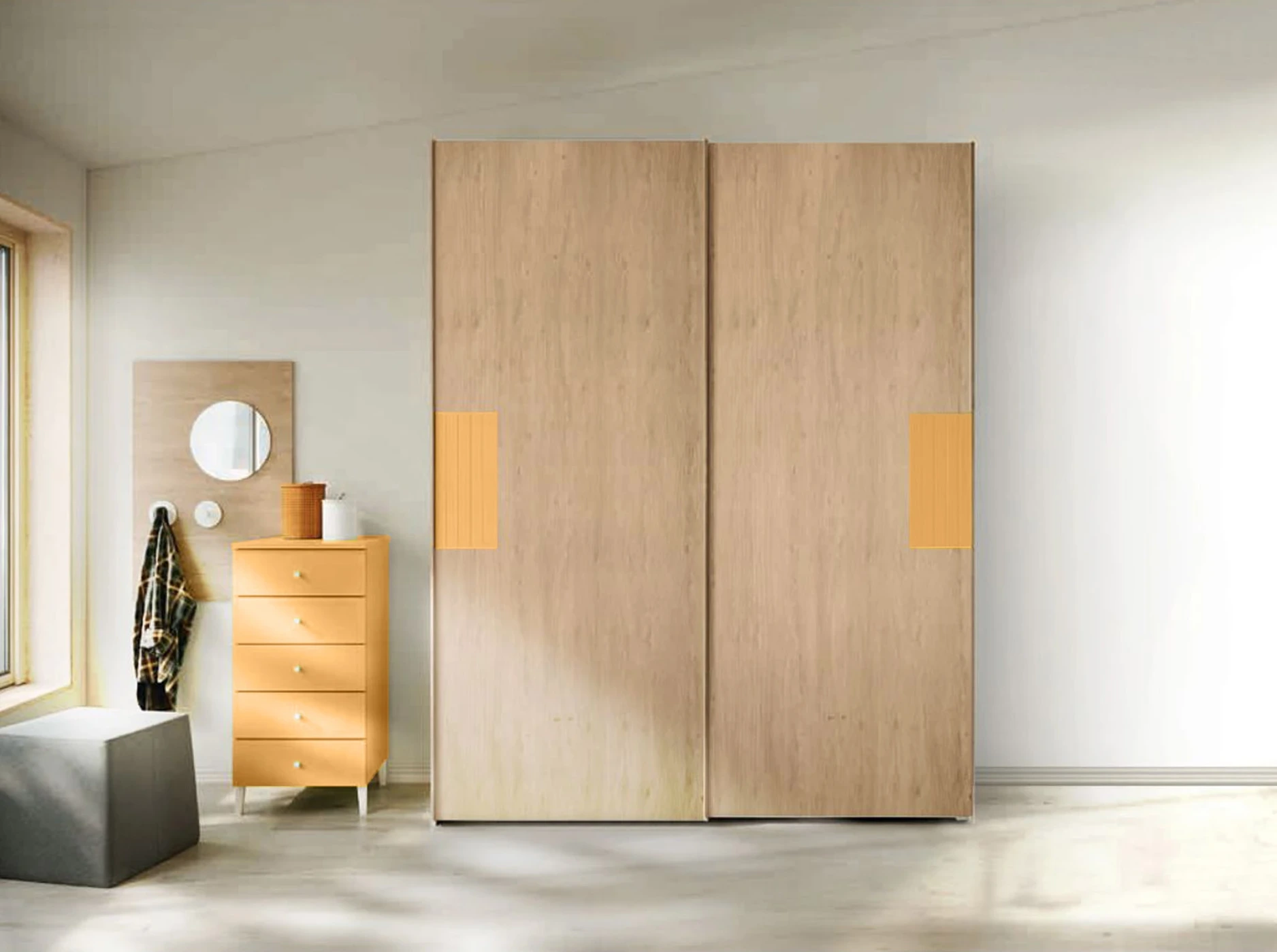 Armadio scorrevole Royal oak e Miele