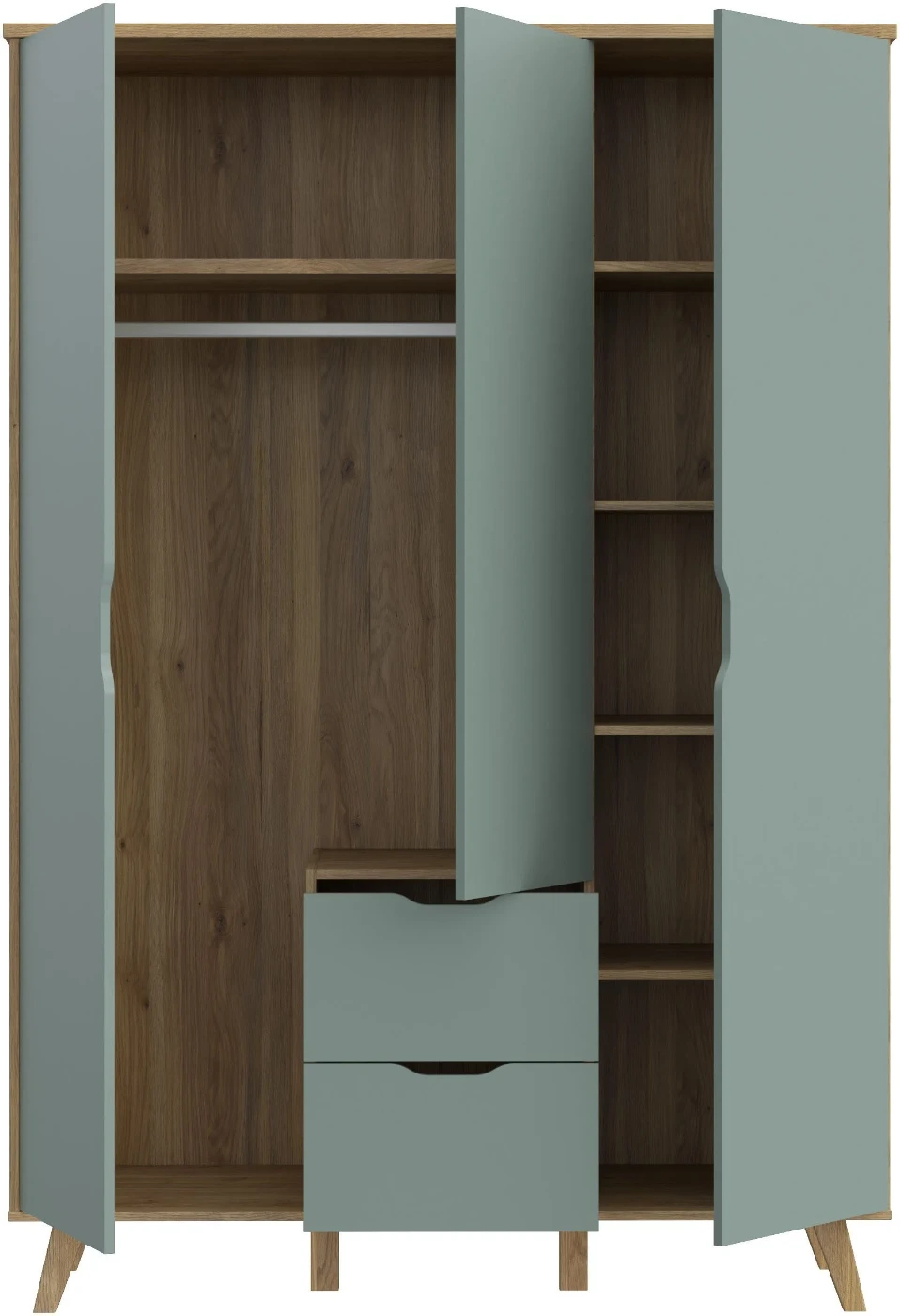 Armadietto Agave e Rovere, stile nordico, con cassetti Zenzero Shop