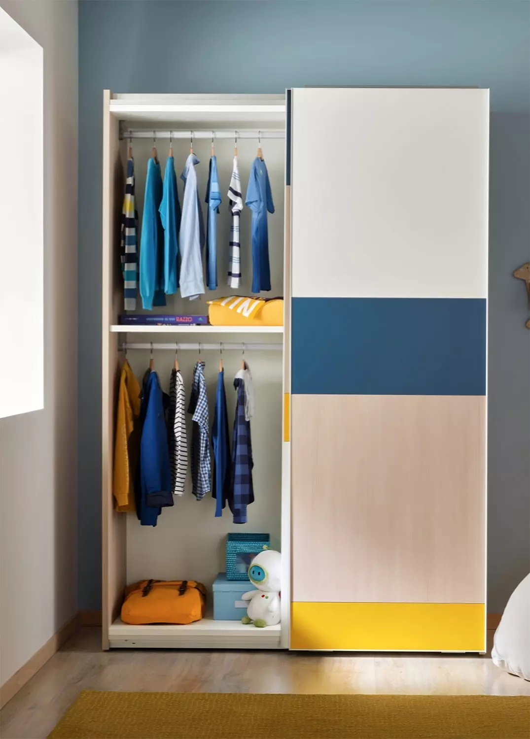 armadio scorrevole camerette colorato