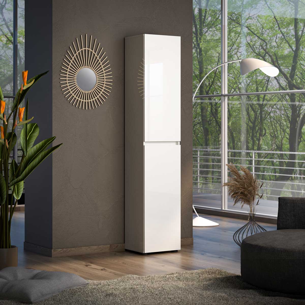 Colonna multiuso Bianco lucido 