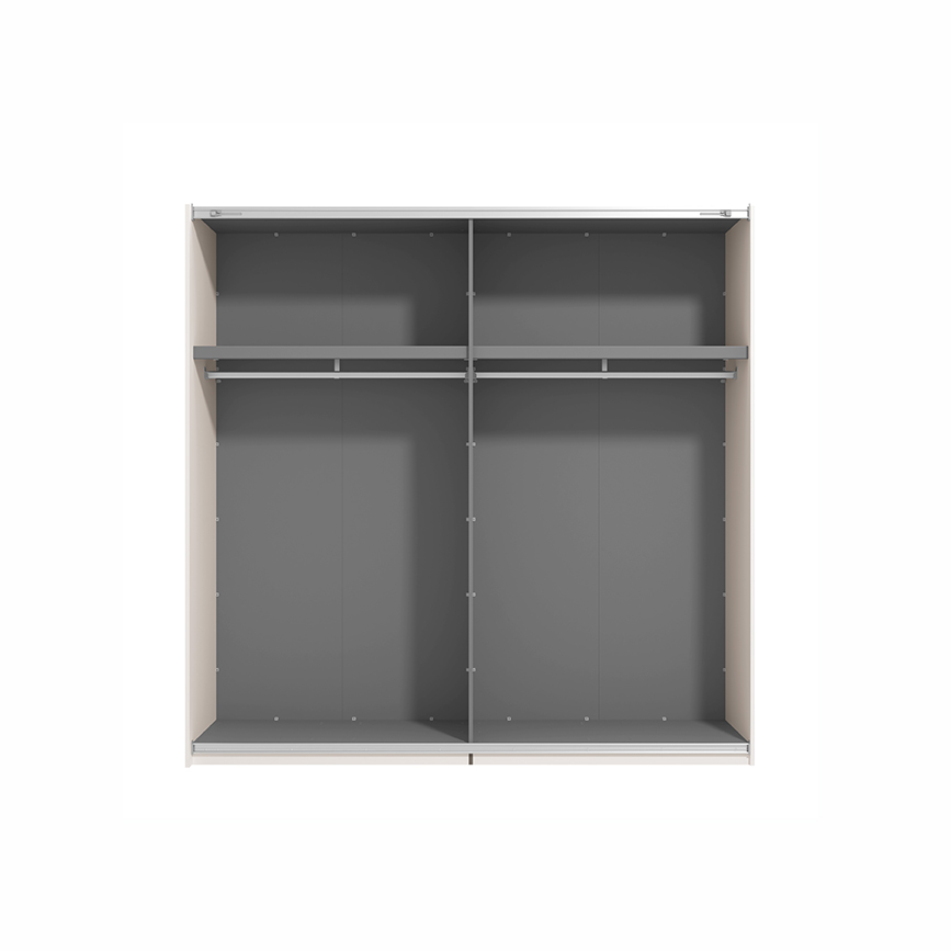 Armadio bianco moderno bicolore ante scorrevoli