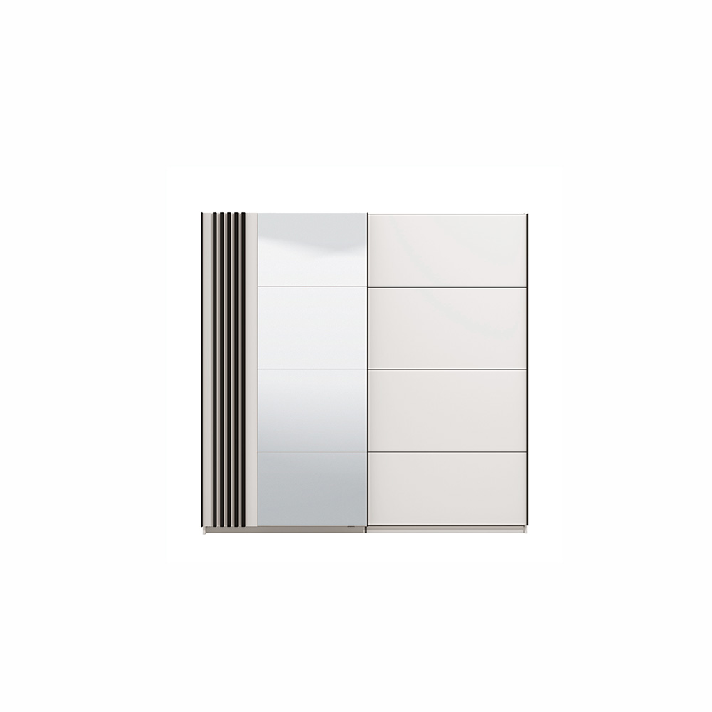 Armadio bianco moderno bicolore ante scorrevoli
