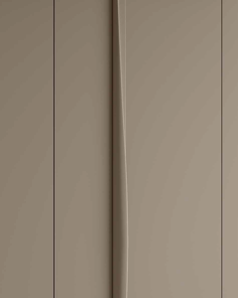 Armadio 6 ante Visone con maniglioni, design moderno