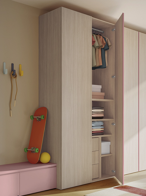armadio camerette noce naturale