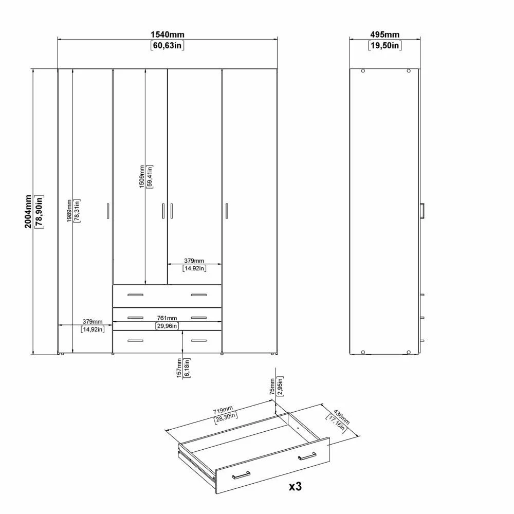 armadio rovere economico 