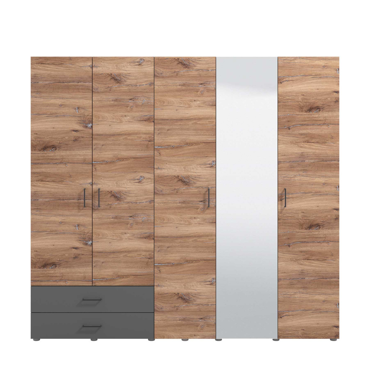 armadio moderno bicolore, ante battenti