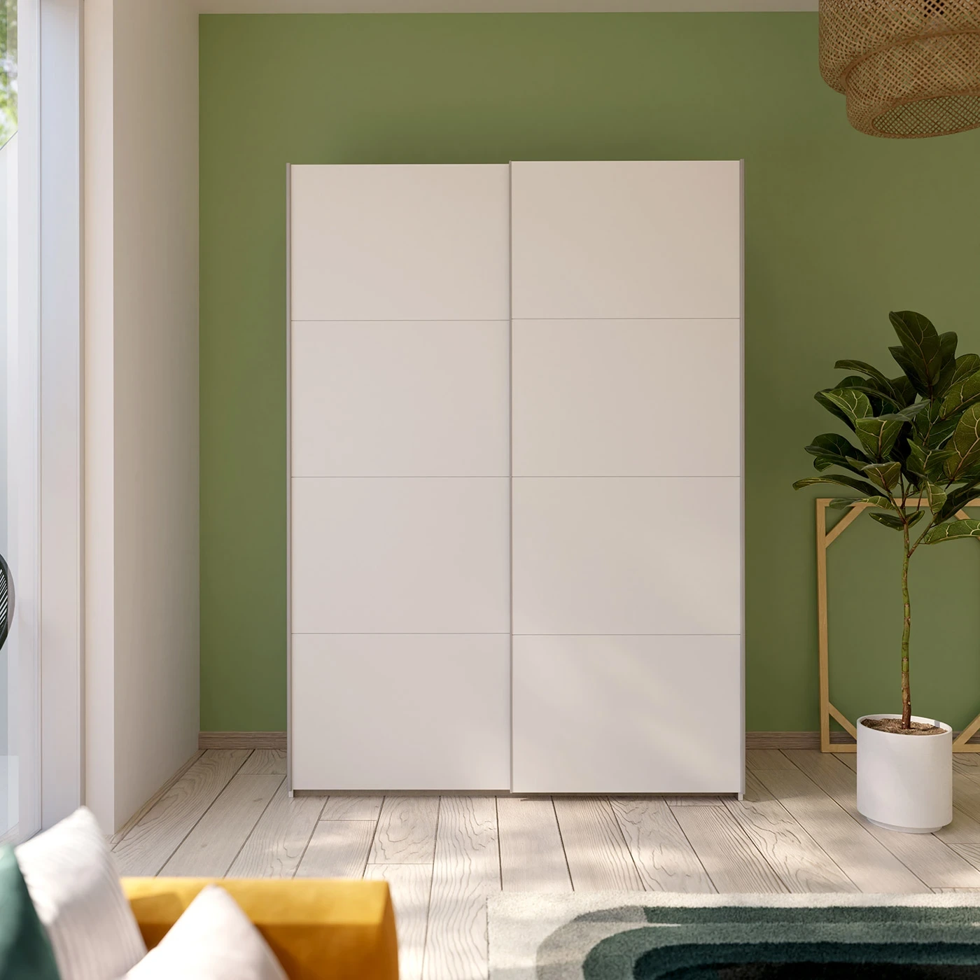 armadio 2 ante bianco scorrevole