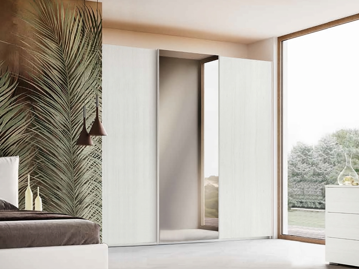 Armadio Bianco altea 3 ante scorrevoli con specchio
