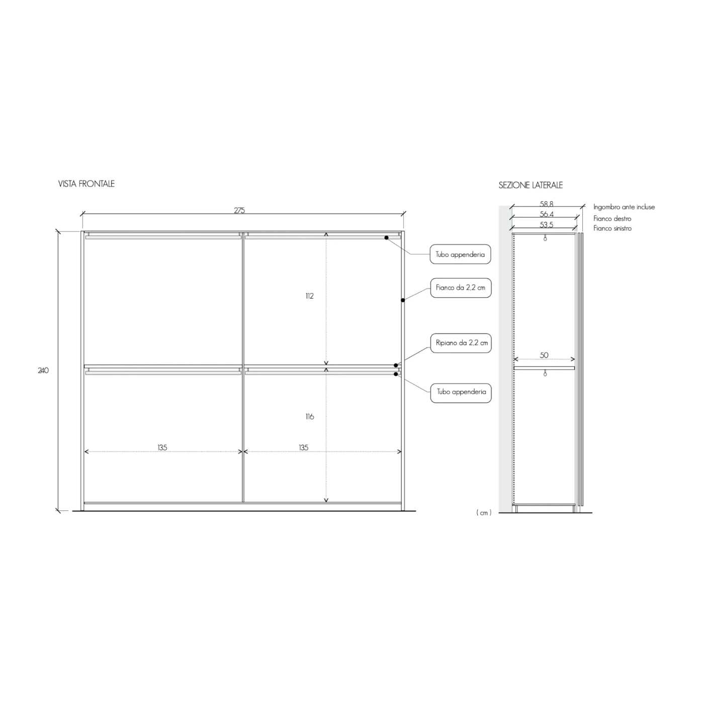Camera matrimoniale con letto cannettato, Bronzo e Mercure
