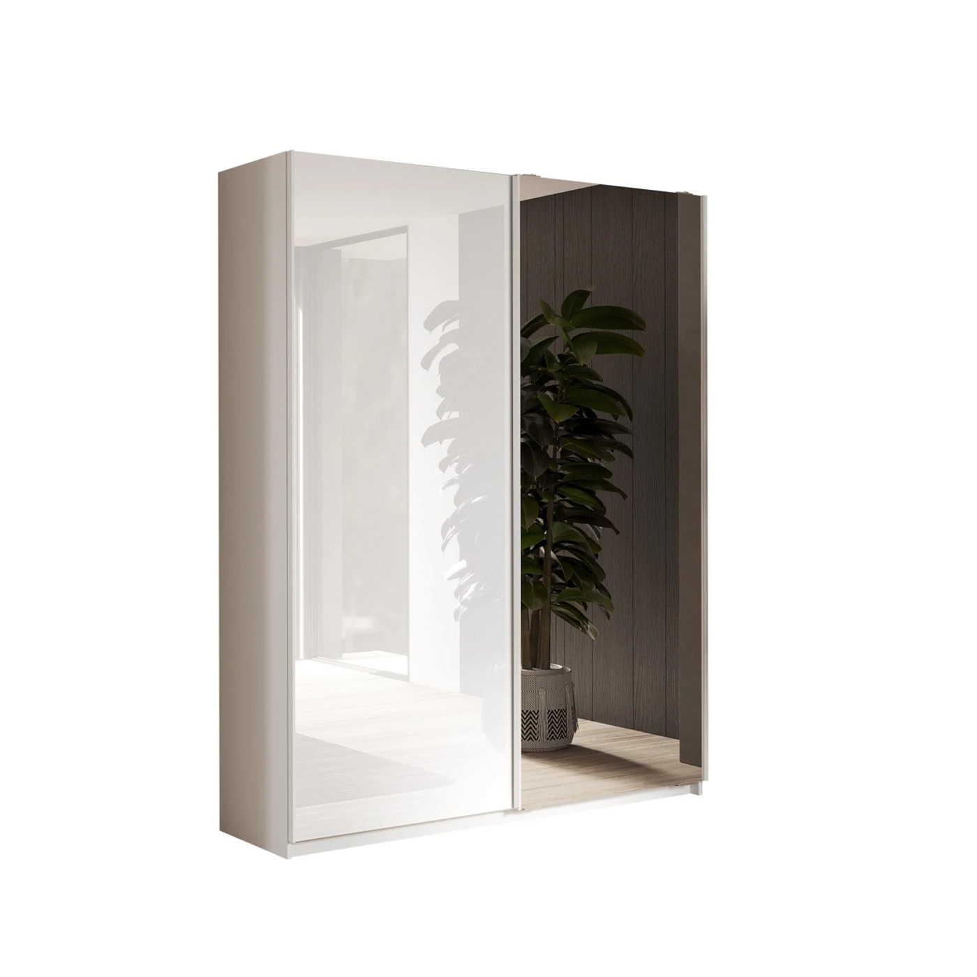 armadio con specchio moderno