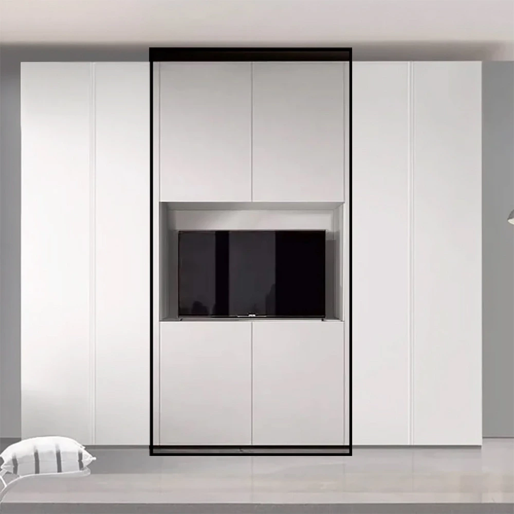 Armadio con vano, 4 ante, Bianco opaco