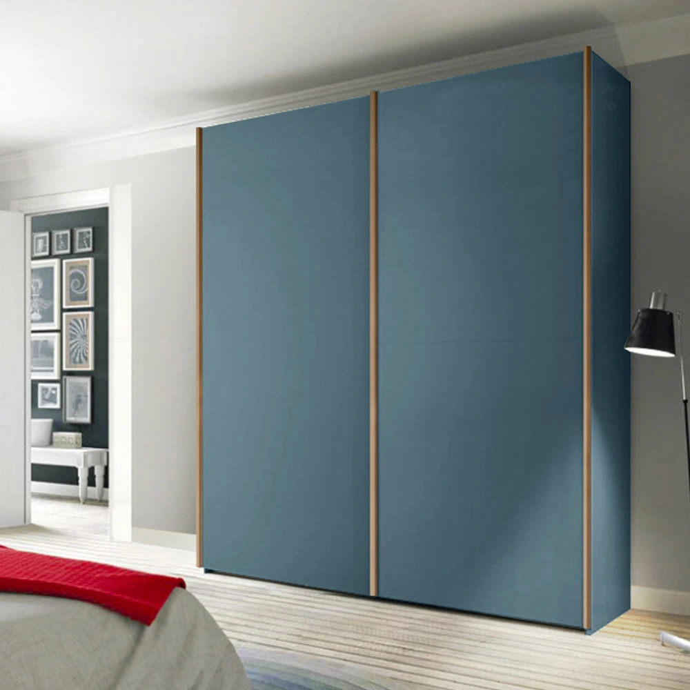Armadio moderno con 2 ante scorrevoli petrolio