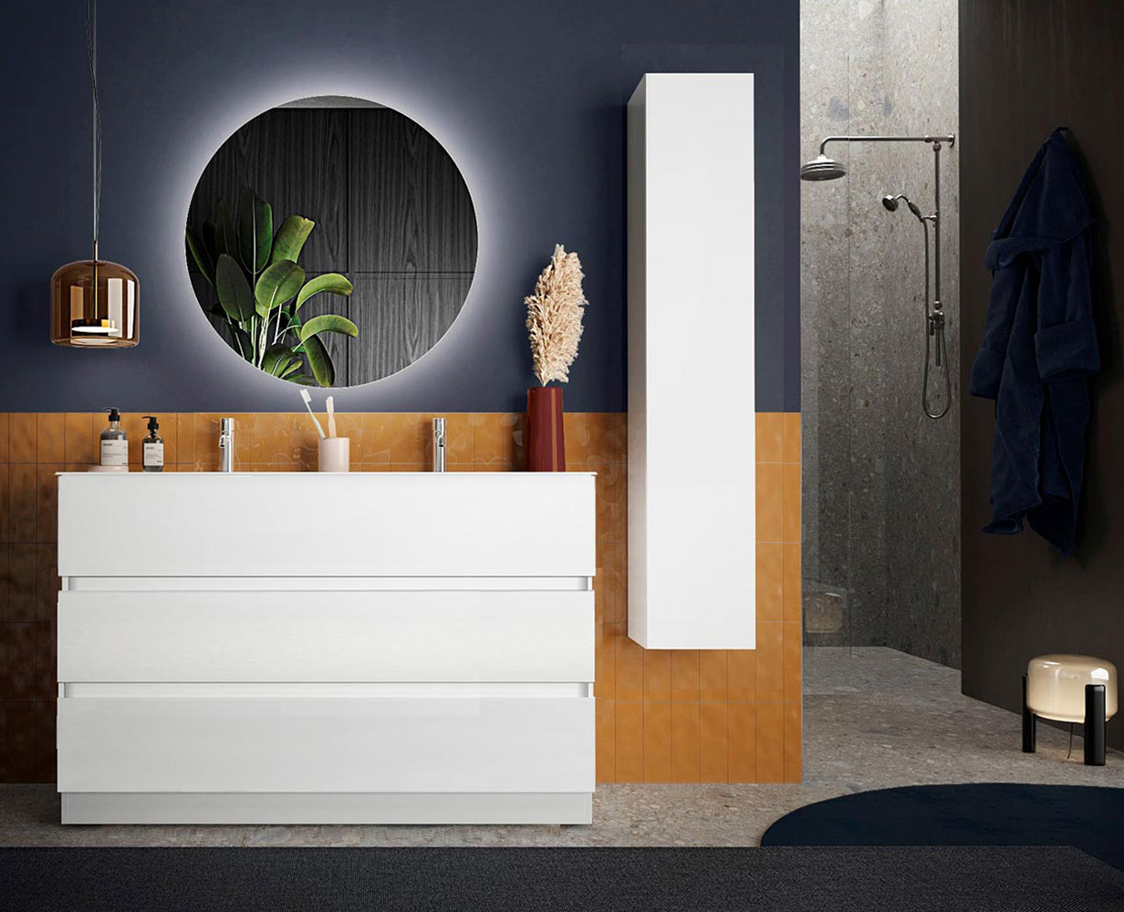 mobile bianco lucido bagno