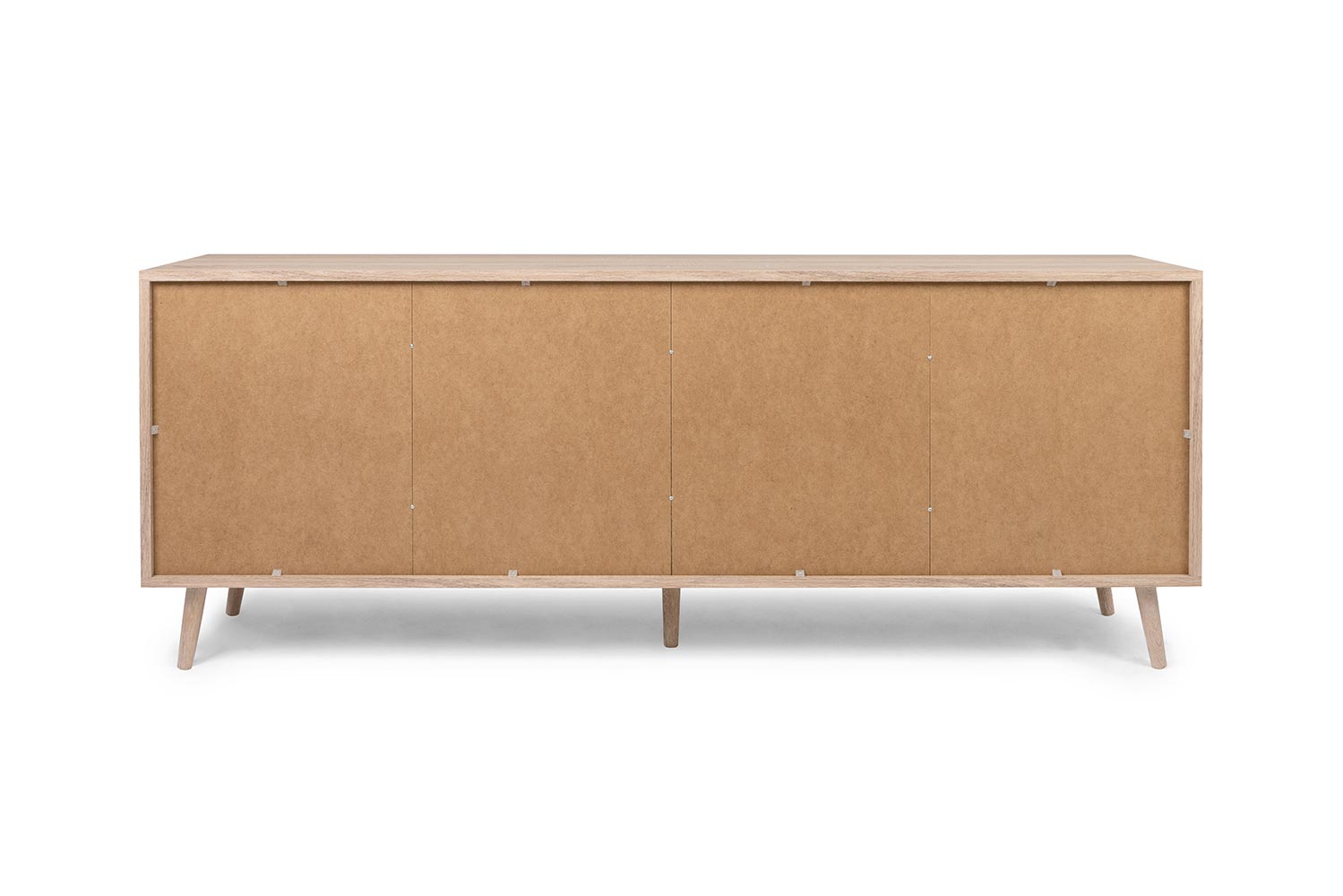 Madia Kara con 4 ante e 2 cassetti in finitura Quercia e Rafia