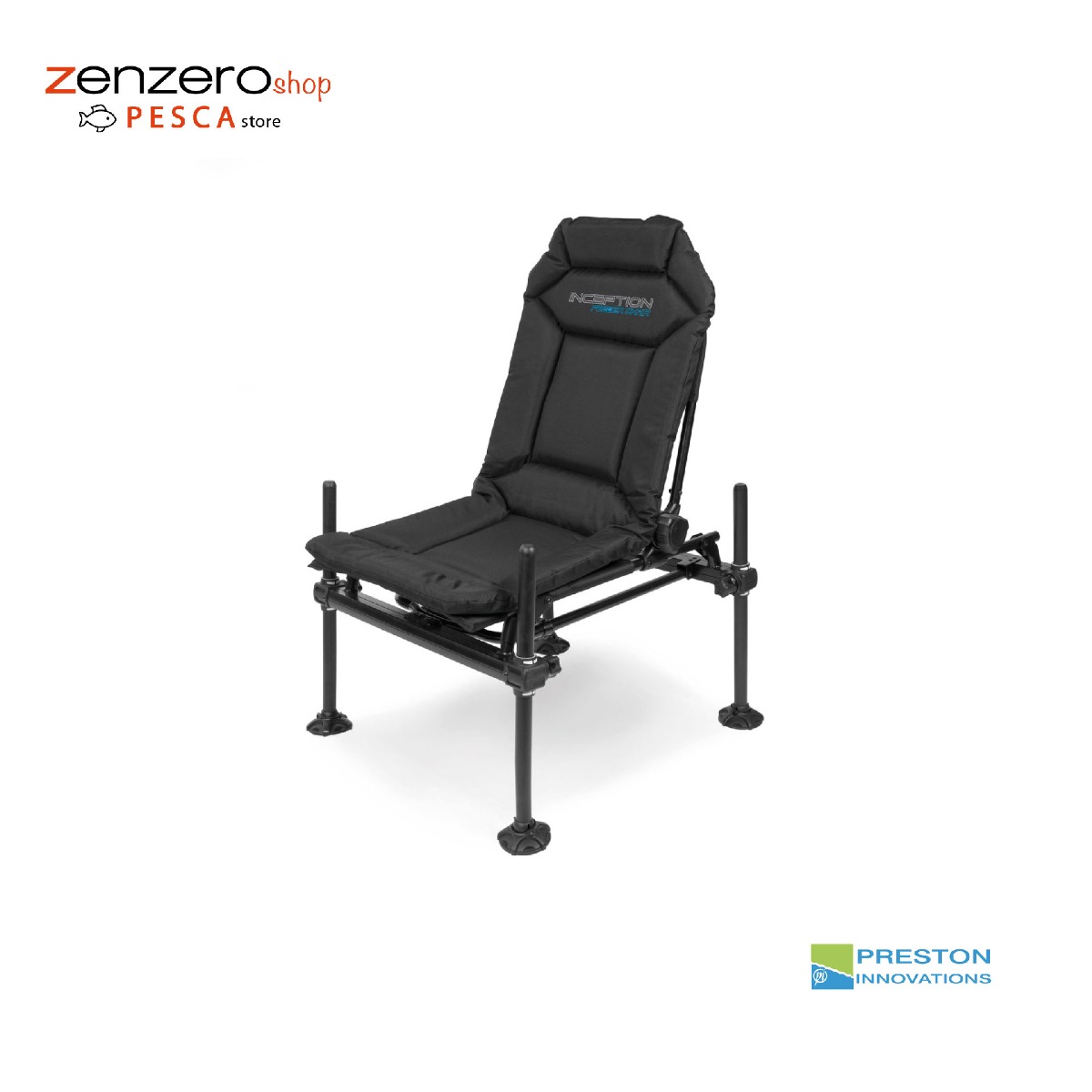 Sedia Preston Inception Feeder Chair, colore Nero 