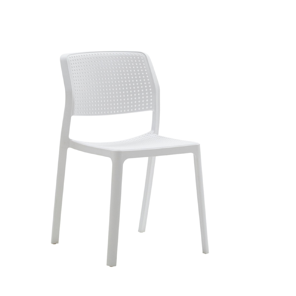 Sedia da esterno in polipropilene, colore bianco