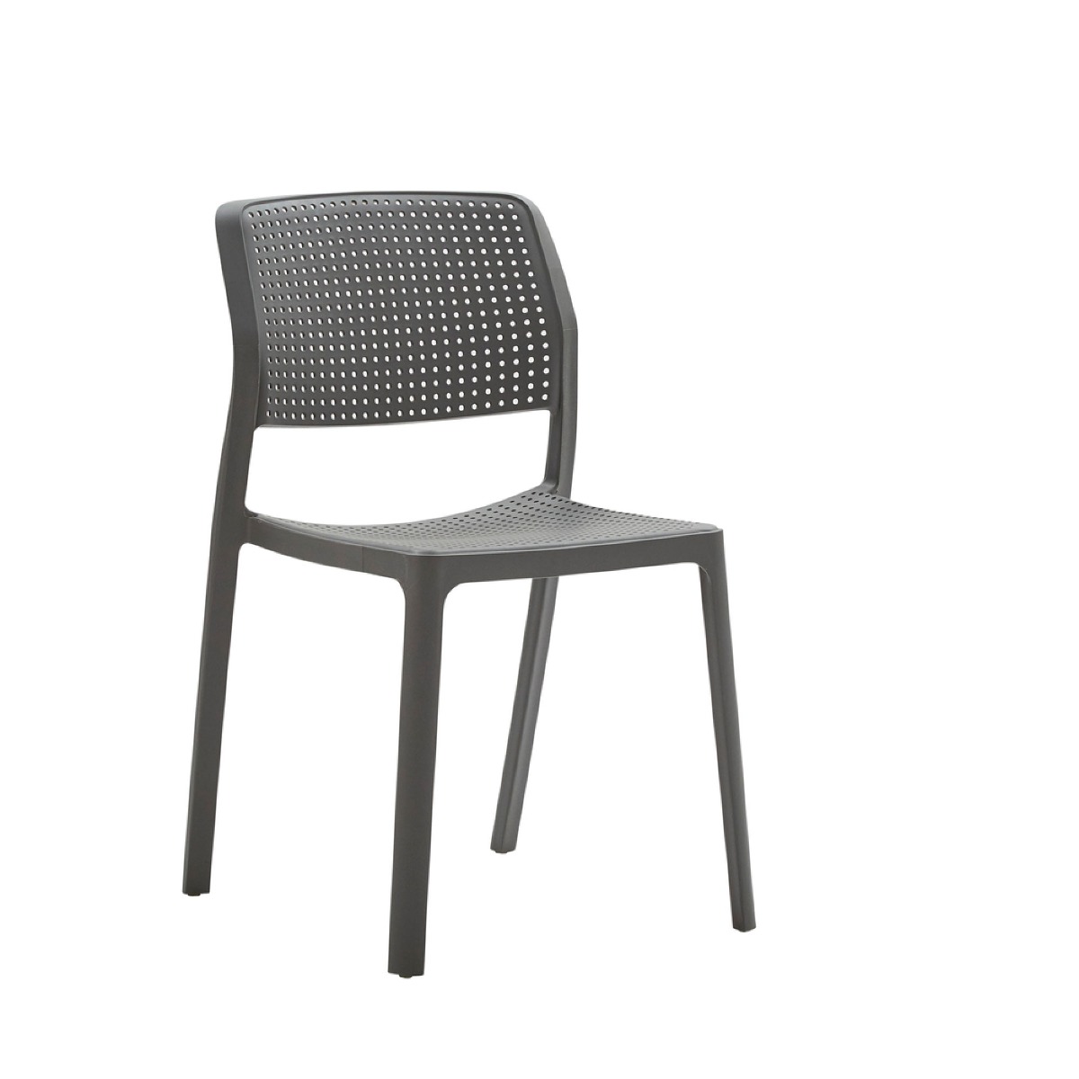 Poltrona  in polipropilene colore grigio antracite moderna