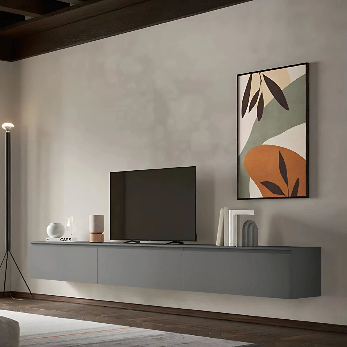 Base Tv Tomasella, 3 cestoni, finitura Marna