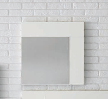 Specchio quadrato 65 x 65 con cornice bianco opaco gesso