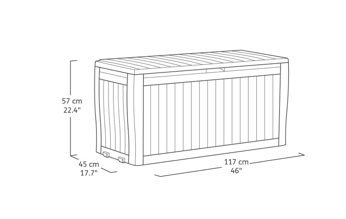 Baule per esterni Sequoia, grafite