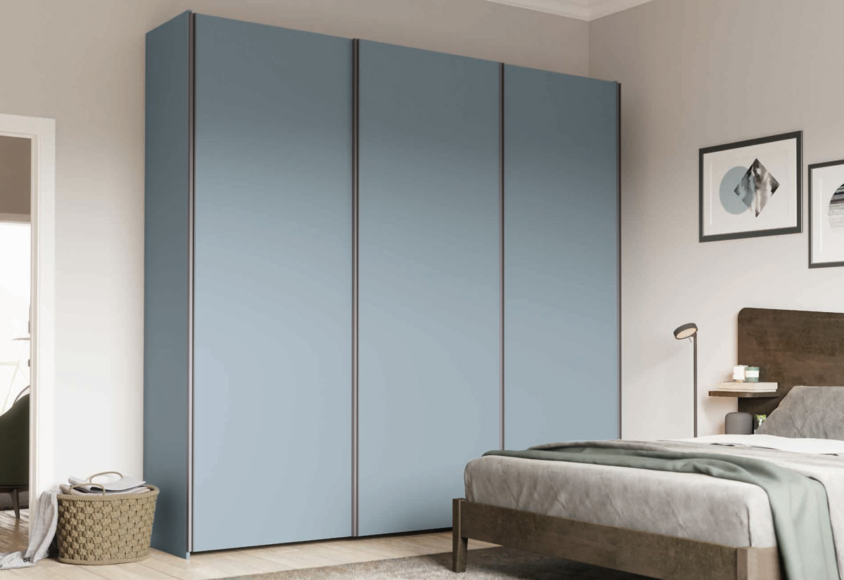 Armadio scorrevole a 3 ante H.257 L.267.5, color Cadaques