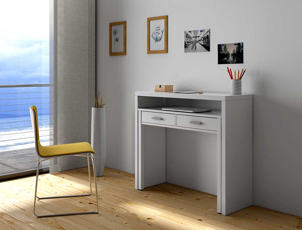 Consolle Scrivania allungabile bianco artik 