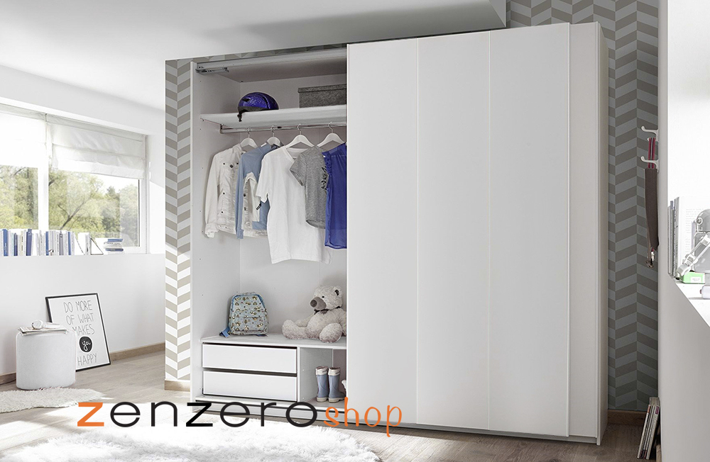 Offerta armadio Vertigo 2 ante scorrevoli bianco opaco