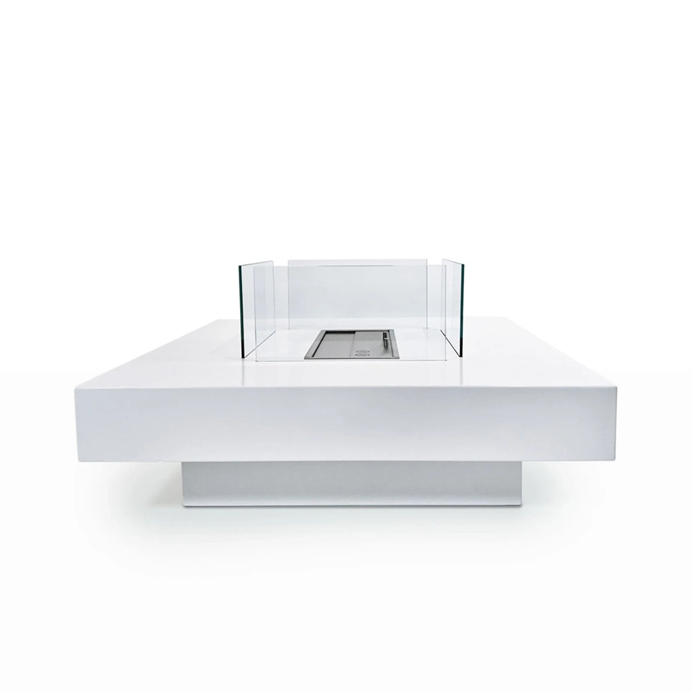 Camino a bioetanolo per interno, Bianco, 70x70x35 h cm Zenzero Shop