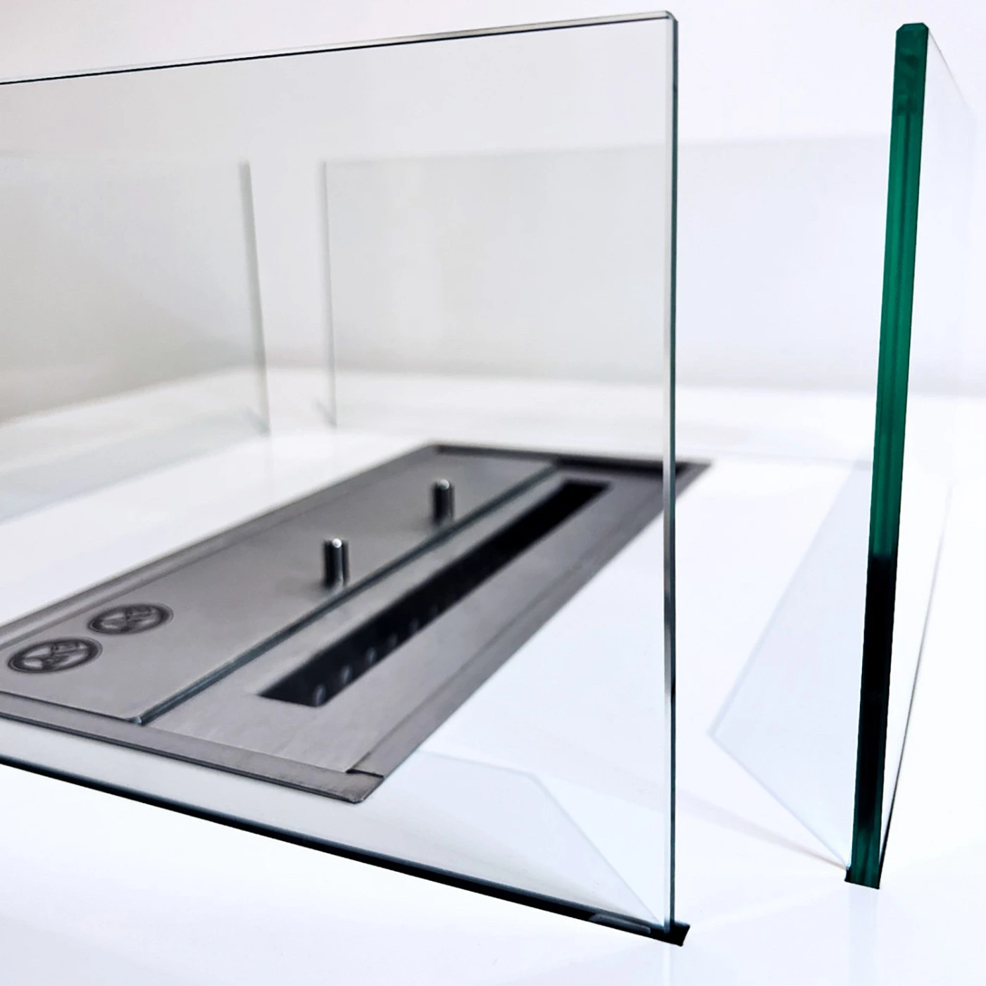 Camino a bioetanolo per interno, Bianco, 70x70x35 h cm Zenzero Shop