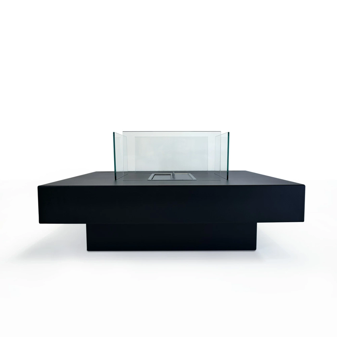 Camino a bioetanolo per interno, Nero, 70x70x35 h cm Zenzero Shop