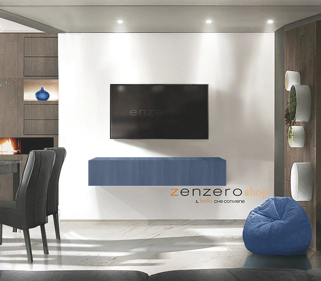 Mobili porta tv design in finitura Ossido, anta a ribalta