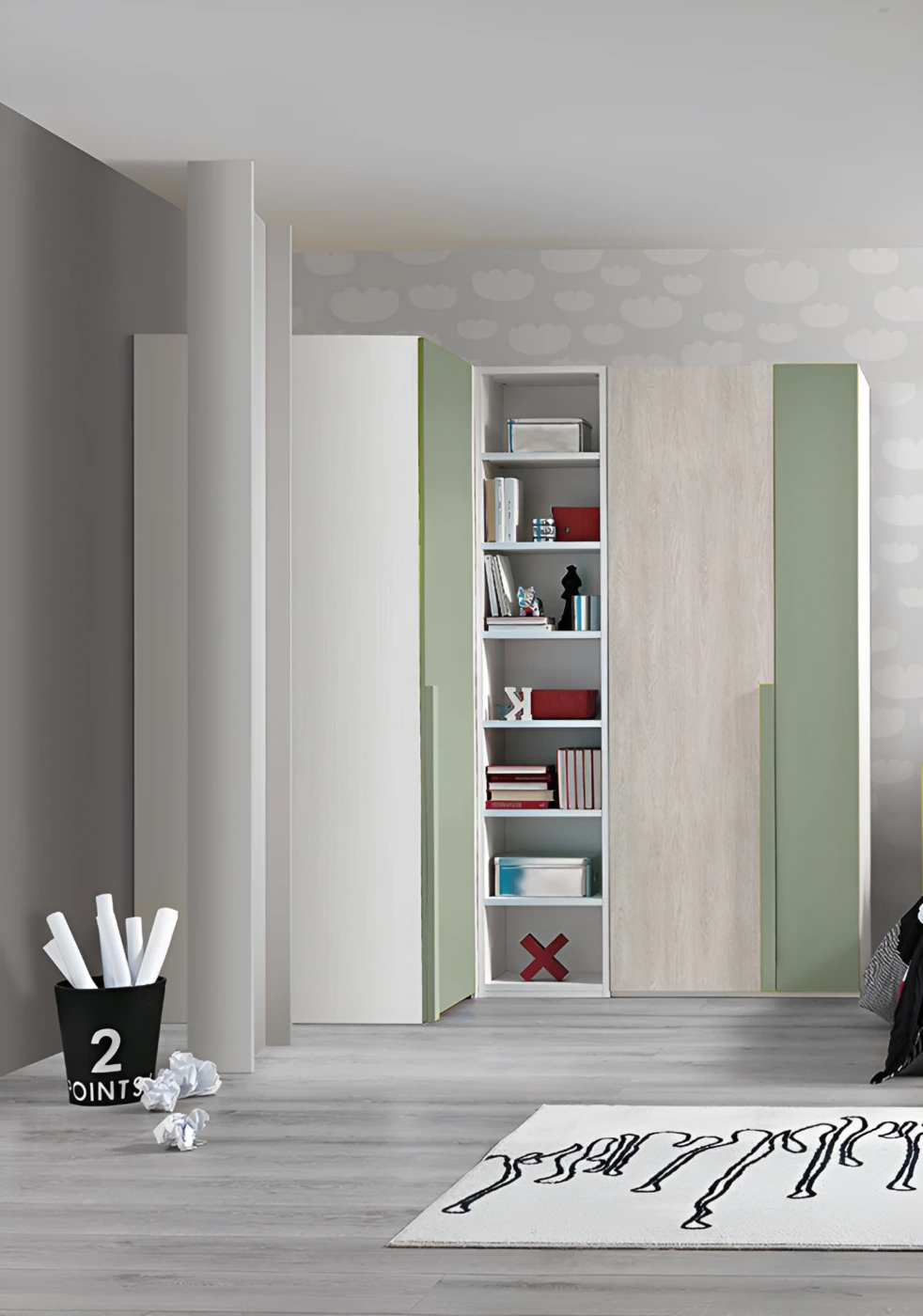 cabina angolare salvia