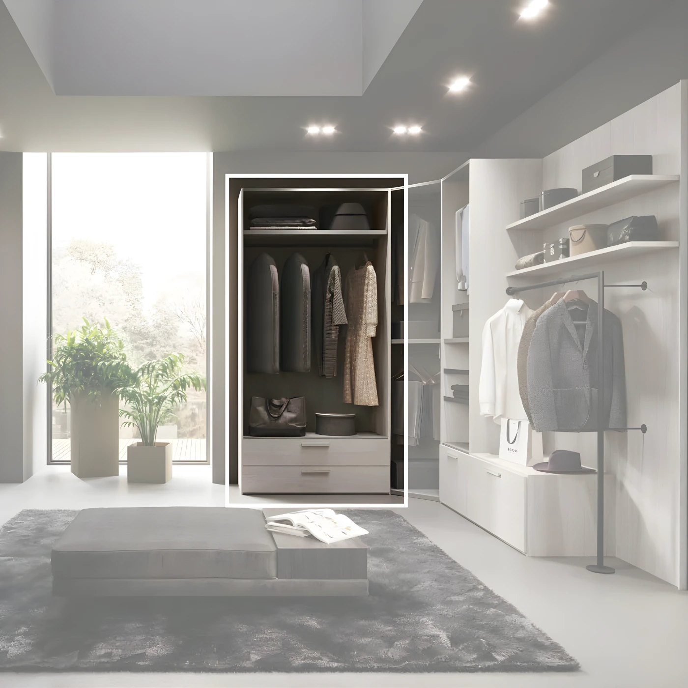 armadio open 2 cassetti