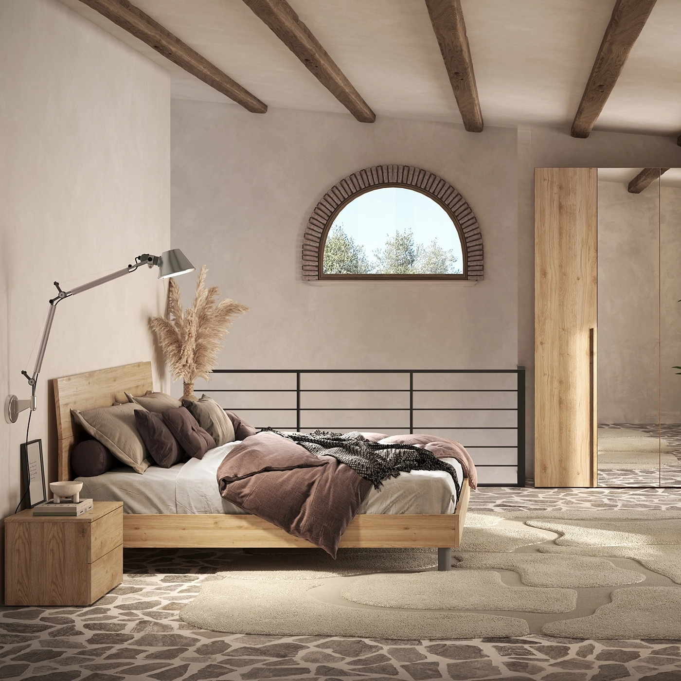 Camera matrimoniale completa bloccata, finitura Cadiz