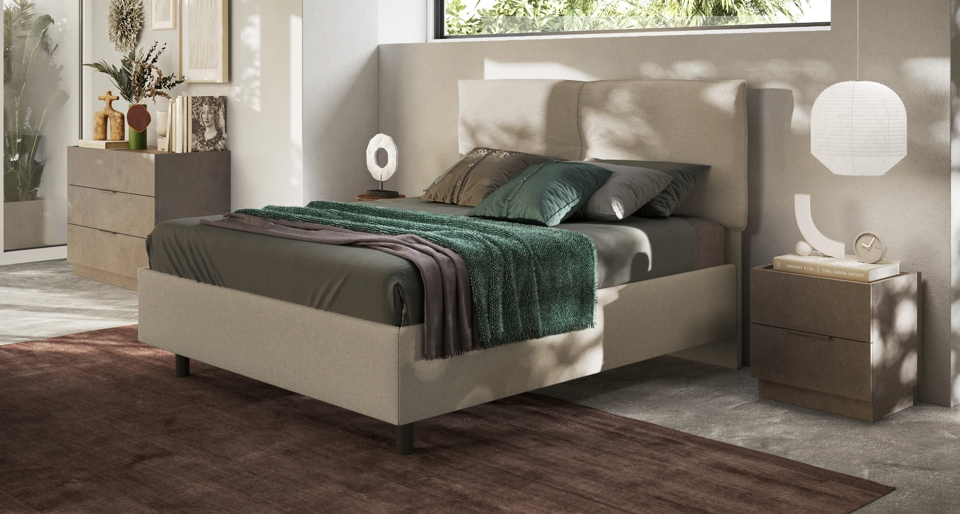 camera tortora e bronzo