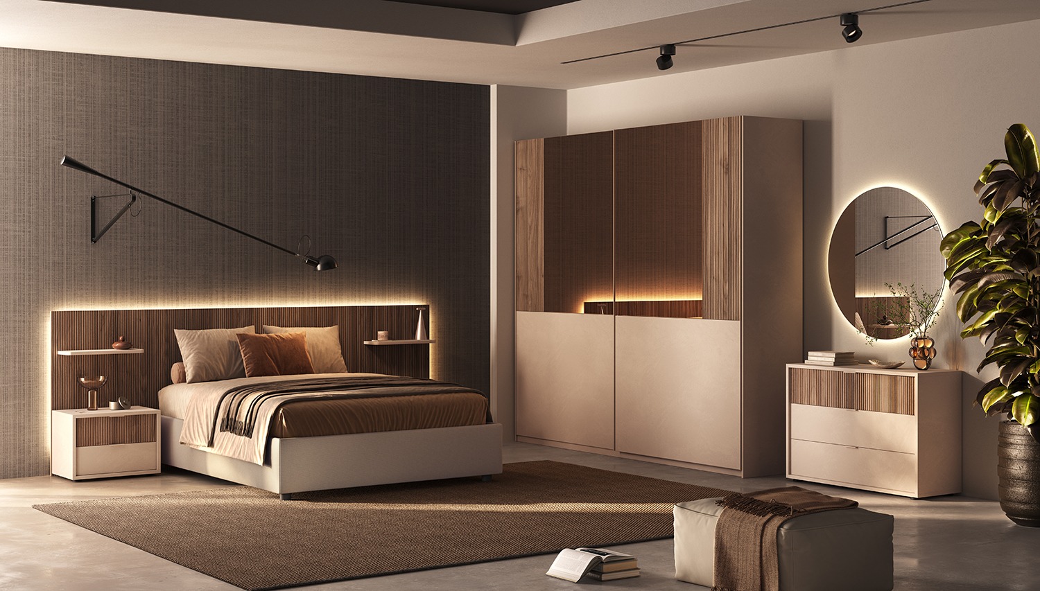 letto con testiera cannettata