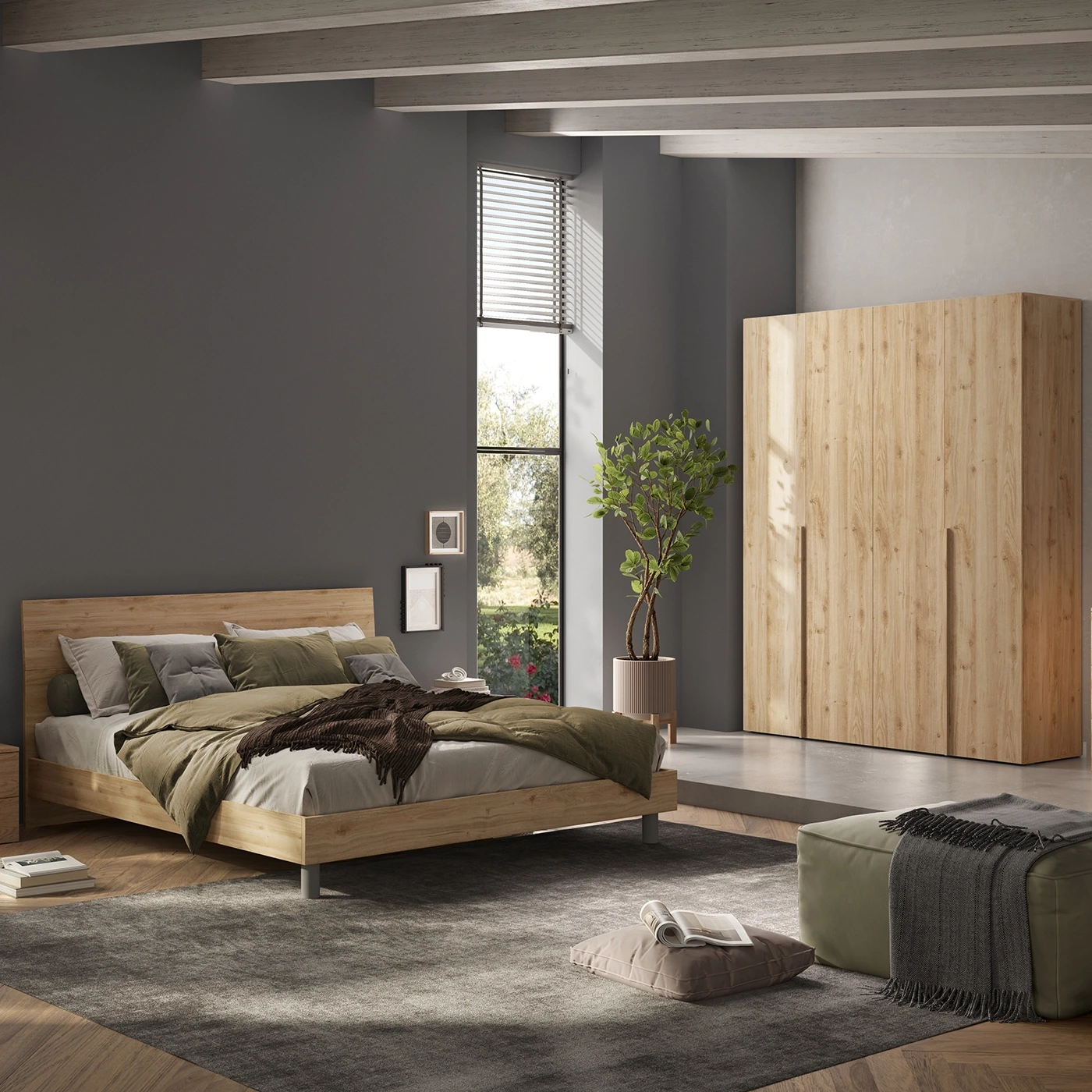 Offerta bloccata camera da letto matrimoniale, finitura Cadiz